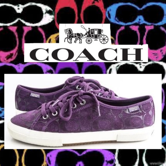 Coach Shoes - Coach Kalyn Deep Plum Sneakers SZ.7.5